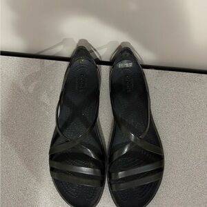 CROCS Women's Isabella Black Strappy Sandals size 9